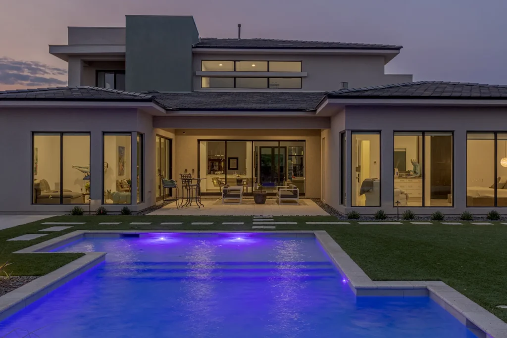 Gallery - Watters Aquatech Pools & Spas Custom pool build with Pebble Tec finish in Las Vegas