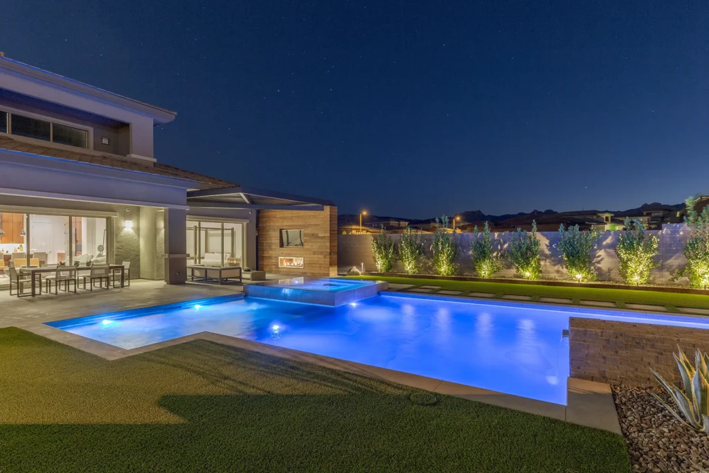 Gallery - Watters Aquatech Pools & Spas Backyard pool renovation completed by Watters Aquatech Las Vegas