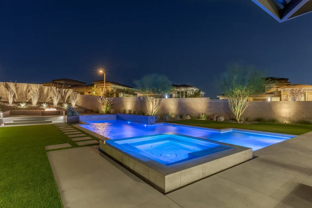 Gallery - Watters Aquatech Pools & Spas Custom pool renovation with new water features in Las Vegas