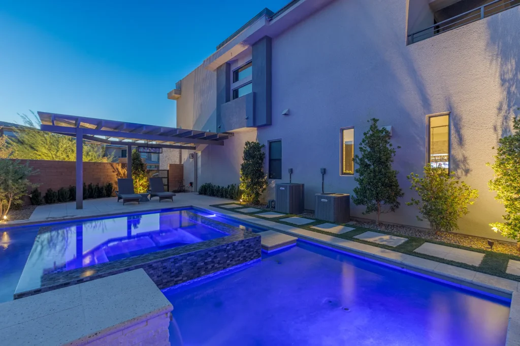 Gallery - Watters Aquatech Pools & Spas Custom inground pool installation with decking in Las Vegas