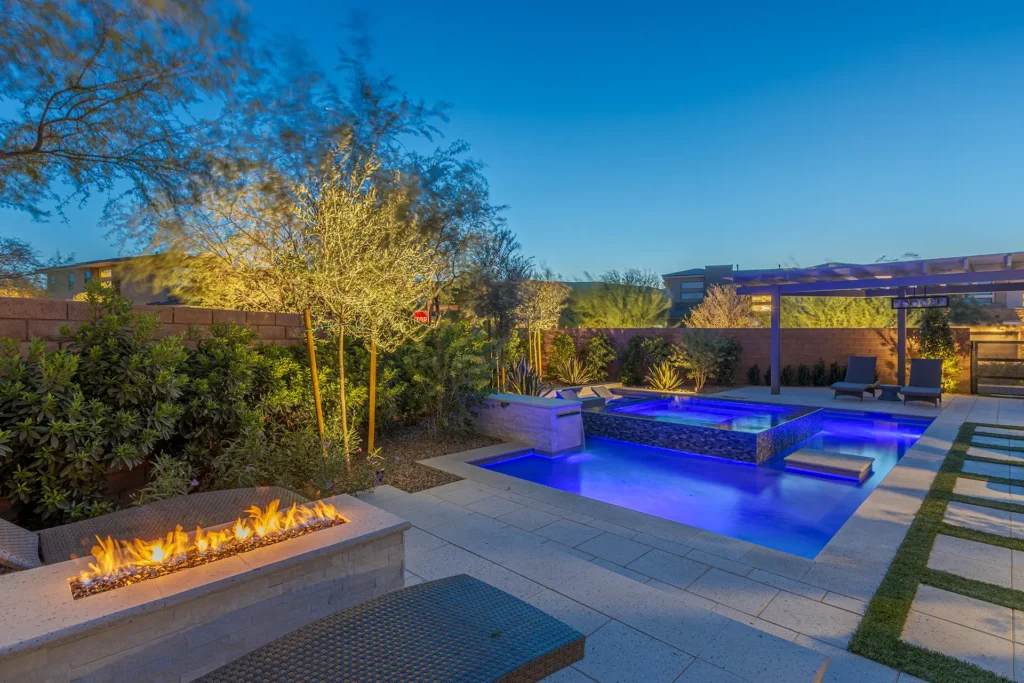 Gallery - Watters Aquatech Pools & Spas Backyard pool installation by expert contractors in Las Vegas